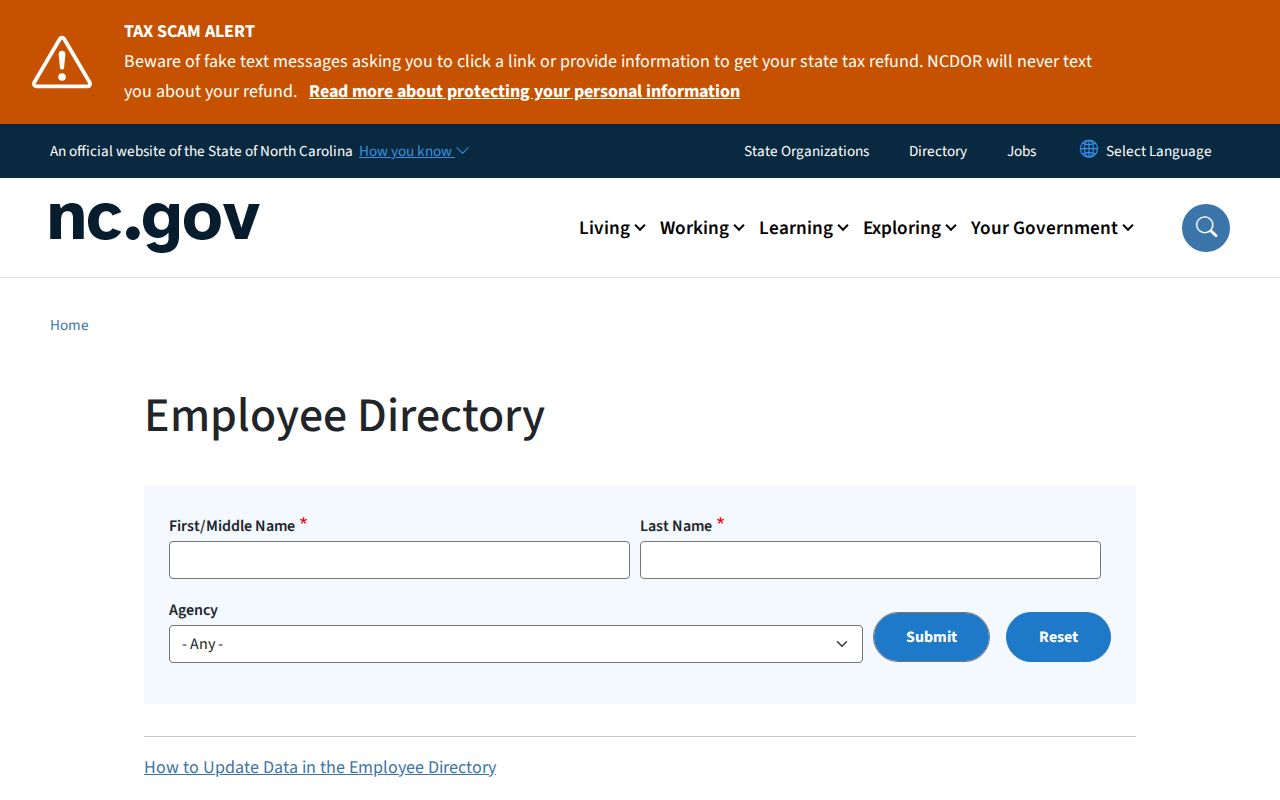 Wake County people directories North Carolina employee lookup