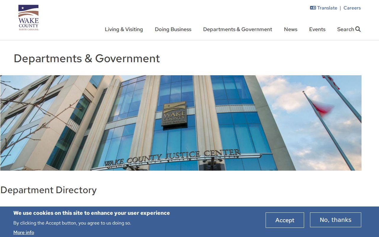 Wake County public records department directory and office routes