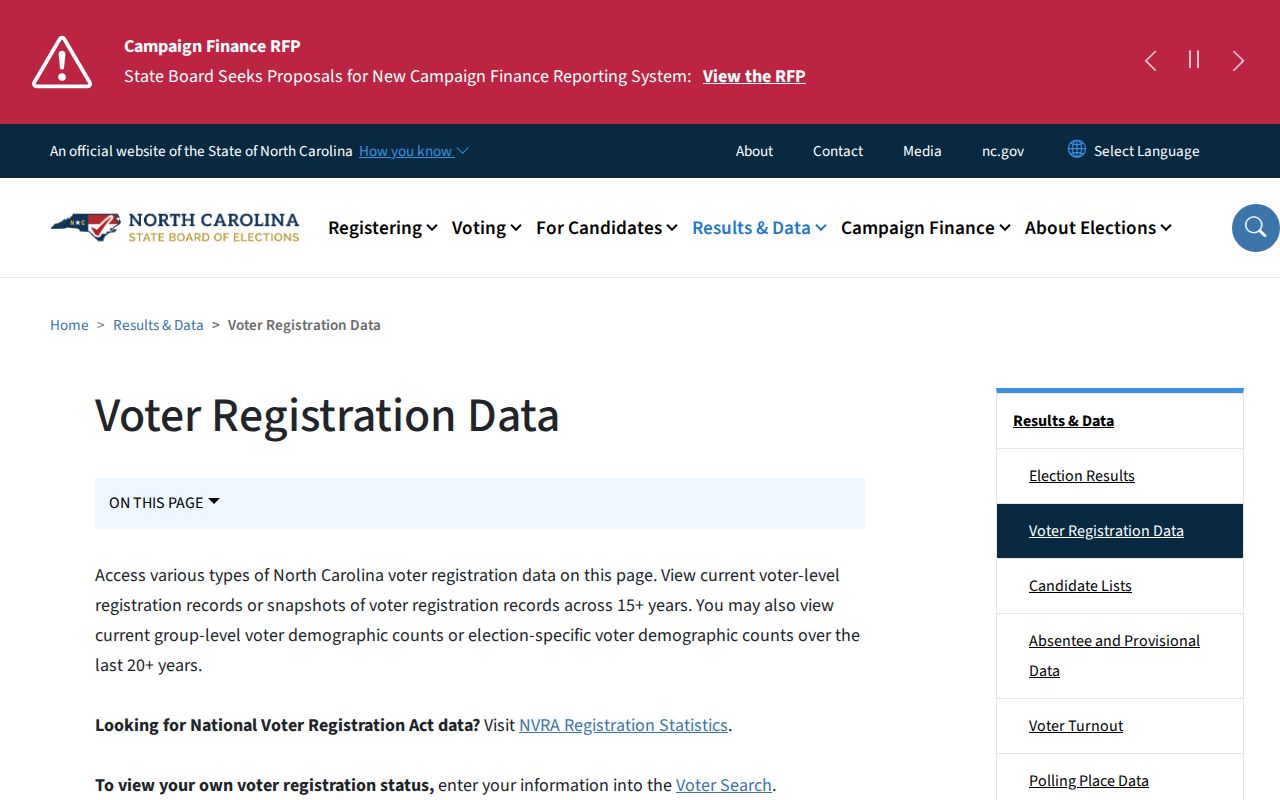 Wake County voter records current and historical file downloads
