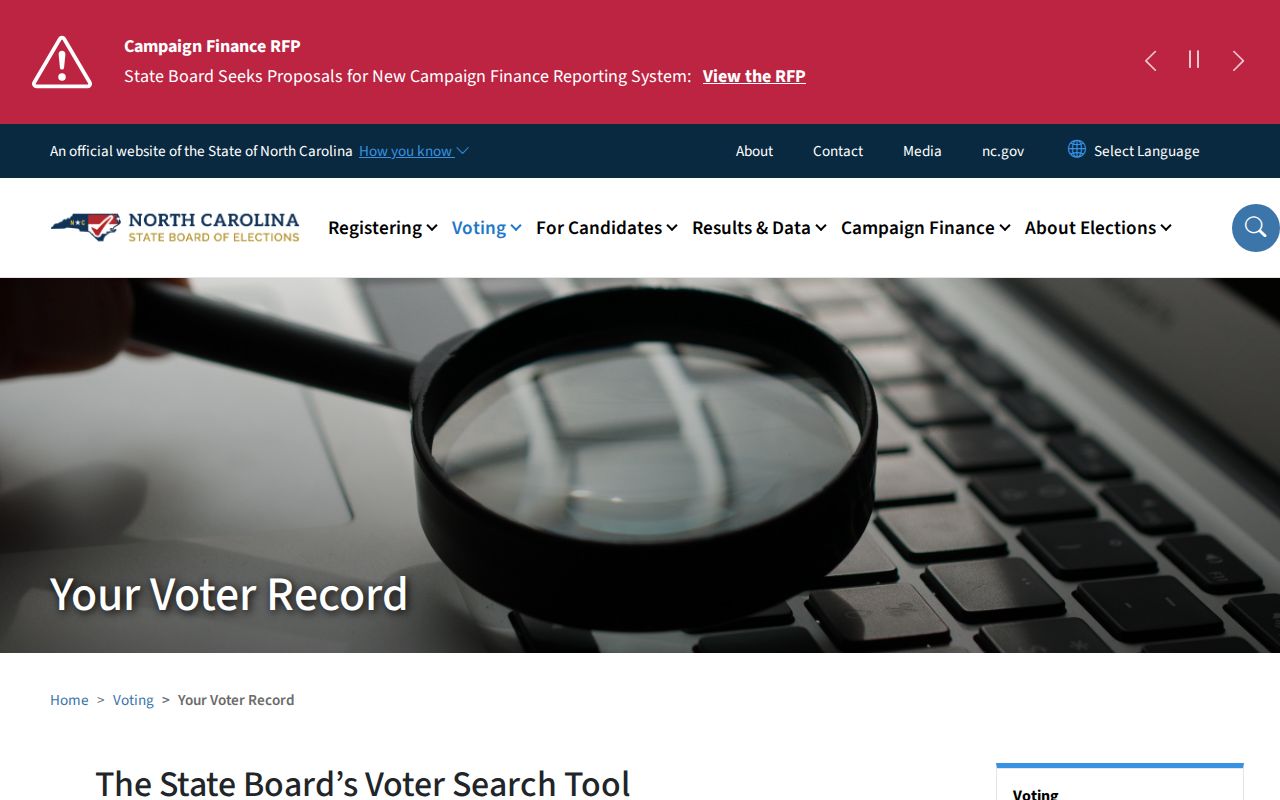 Wake County voter records profile field guide